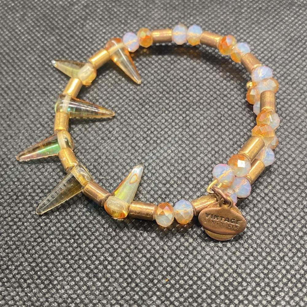 Alex and Ani Vintage 66 Beaded Depths of The Wild Spike Wrap/Good Condition - Picture 3 of 4